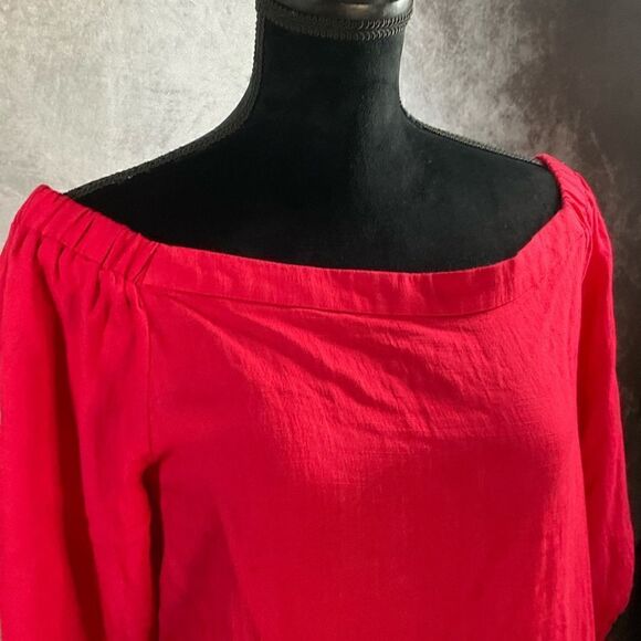 Greylin Arnette Off Shoulder Top festival concert boho party date size small red - Picture 9 of 15